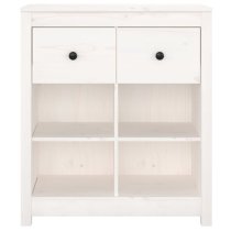 Giles Pine Wood Sideboard With 2 Drawers In White