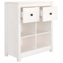 Giles Pine Wood Sideboard With 2 Drawers In White