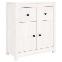 Giles Pine Wood Sideboard With 2 Doors 2 Drawers In White