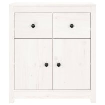 Giles Pine Wood Sideboard With 2 Doors 2 Drawers In White