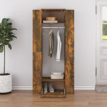 Deion Wooden Hallway Storage Cabinet In Smoked Oak