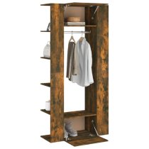 Deion Wooden Hallway Storage Cabinet In Smoked Oak