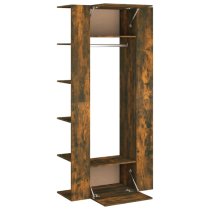 Deion Wooden Hallway Storage Cabinet In Smoked Oak