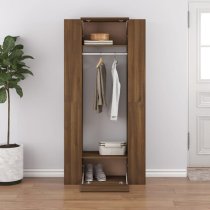 Deion Wooden Hallway Storage Cabinet In Brown Oak