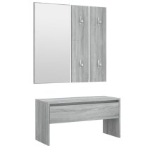 Elroy Wooden Hallway Furniture Set In Grey Sonoma Oak