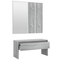 Elroy Wooden Hallway Furniture Set In Grey Sonoma Oak