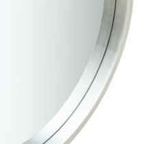 Ailie Medium Retro Wall Mirror With Faux Leather Strap In Silver