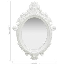 Airlia Castle Style Wall Mirror In White