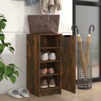 Betsi Wooden Shoe Storage Cabinet With 1 Door In Smoked Oak