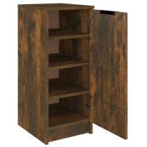 Betsi Wooden Shoe Storage Cabinet With 1 Door In Smoked Oak