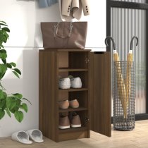 Betsi Wooden Shoe Storage Cabinet With 1 Door In Brown Oak