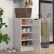 Betsi High Gloss Shoe Storage Cabinet With 1 Door In White