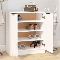 Betsi Wooden Shoe Storage Cabinet With 2 Doors In White