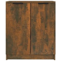 Betsi Wooden Shoe Storage Cabinet With 2 Doors In Smoked Oak