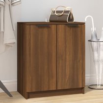 Betsi Wooden Shoe Storage Cabinet With 2 Doors In Brown Oak