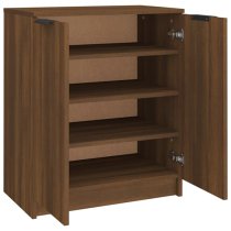 Betsi Wooden Shoe Storage Cabinet With 2 Doors In Brown Oak