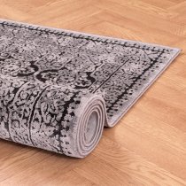 Arabella Opaque 80x150cm Damask Pattern Rug In Black