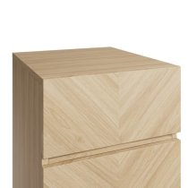 Cianna Wooden Bedside Cabinet With 3 Drawers In Euro Oak