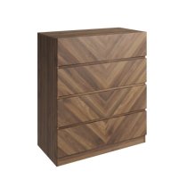 Cianna Wooden Chest Of 4 Drawers In Royal Walnut