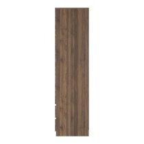 Cianna Wooden Wardrobe With 3 Doors 4 Drawers In Royal Walnut