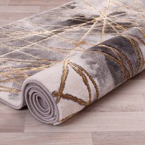 Bianco 185TA 120x170cm Luxury Rug In Dark Grey And Gold