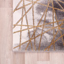 Bianco 185TA 120x170cm Luxury Rug In Dark Grey And Gold