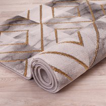 Bianco 196SA 120x170cm Luxury Rug In Cream And Gold