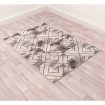 Bianco 196SA 120x170cm Luxury Rug In Cream And Gold