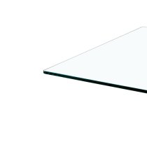 Zanti Clear Glass Dining Table White White High Gloss Base