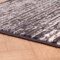 Blizzard Modern Polyester 120x160cm Rug In Dark Grey