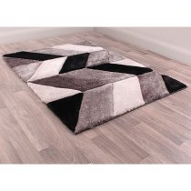 Blazon Polyester 60x110cm 3D Carved Rug In Grey