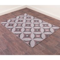 Spirit 66x230cm Star Design Rug In Blush