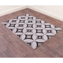 Spirit 160x230cm Star Design Rug In Silver