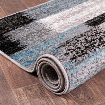 Spirit 160x230cm Mosaic Design Rug In Grey And Teal