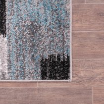 Spirit 160x230cm Mosaic Design Rug In Grey And Teal