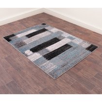 Spirit 160x230cm Mosaic Design Rug In Grey And Teal