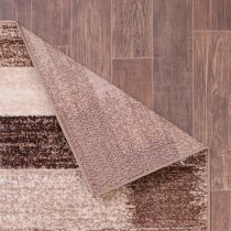 Spirit 66x230cm Mosaic Design Rug In Brown And Beige