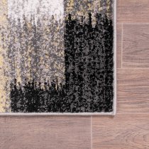 Spirit 80x150cm Mosaic Design Rug In Grey And Gold