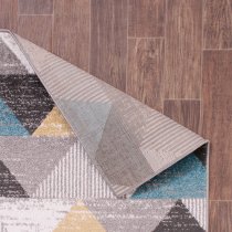 Spirit 80x150cm Triangle Design Rug In Ochre And Teal