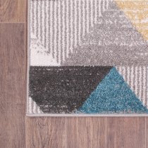 Spirit 80x150cm Triangle Design Rug In Ochre And Teal