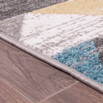 Spirit 80x150cm Triangle Design Rug In Ochre And Teal