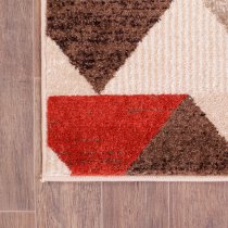 Spirit 80x150cm Triangle Design Rug In Ochre And Terra