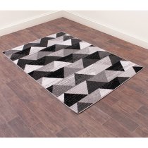 Spirit 60x110cm Triangle Design Rug In Black