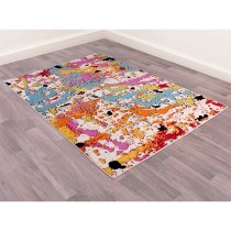 Urban 80x150cm Crackle Rug In Multi-Colour