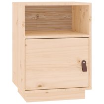 Fruma Pine Wood Bedside Cabinet With 1 Door In Natural