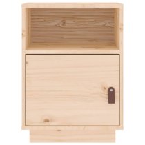 Fruma Pine Wood Bedside Cabinet With 1 Door In Natural