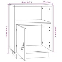 Fruma Pine Wood Bedside Cabinet With 1 Door In Natural