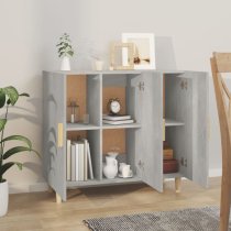 Ediva Wooden Sideboard With 3 Doors In Concrete Effect