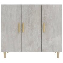 Ediva Wooden Sideboard With 3 Doors In Concrete Effect