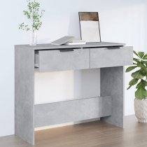 Phila Wooden Console Table With 2 Drawers In Concrete Effect